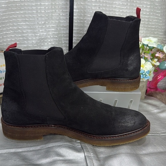 (P5) Nobrand EMERGE 3 TAUPE black leather boots, men's size 43/9 USA - Picture 2 of 16